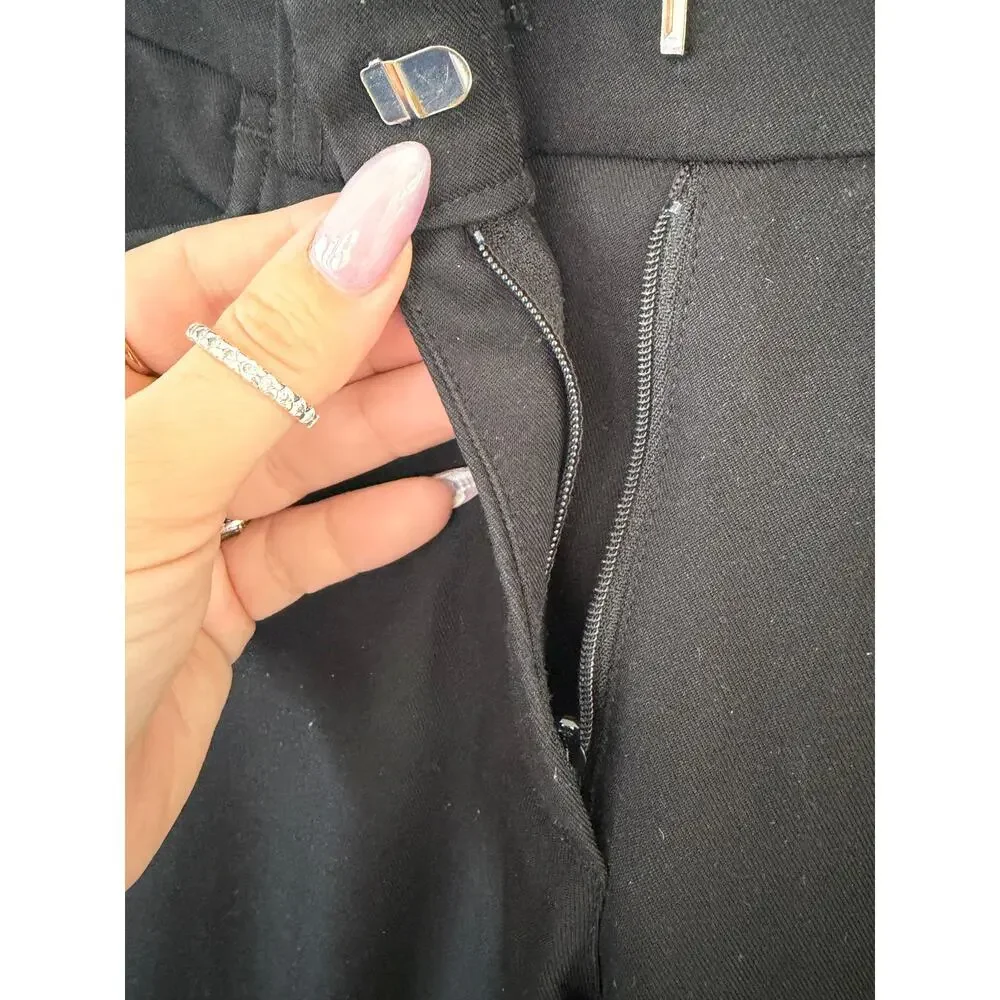 Oobe Black Dress Pants Slim Straight Career Work Size 4 - Picture 4 of 7